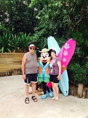 Bev and Tony in Disneyland Florida 2014