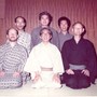 Matagoro sensei and his students, including James Brandon & Leonard Pronko in front row.