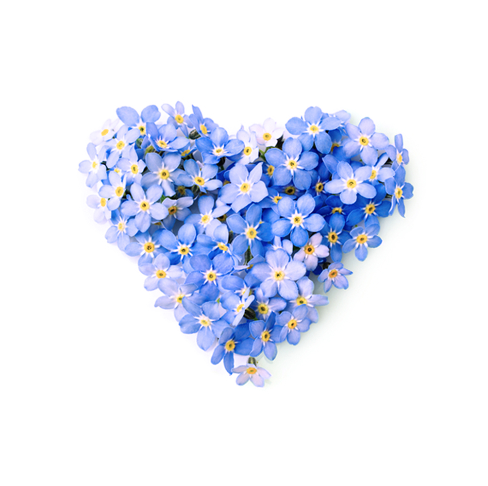 FORGET-ME-NOT HEART - sent on September 8th, 2021